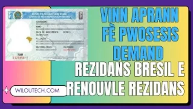 Vinn Aprann fè pwosesis demand rezidans Bresil